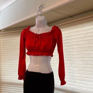 Dreamgirl Ruby Ruffle Crop Top